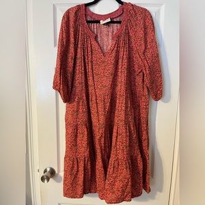 Tiered floral print dress